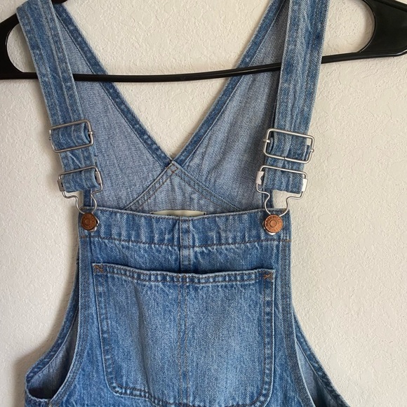 Madewell Denim Relaxed Carpenter Cottagecore Overalls in Lewisberg Wash Size XXS - Picture 12 of 16